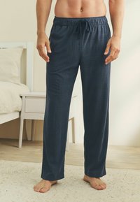 Next REGULAR FIT - MICROCHECK MOTIONFLEX COSY - Pyjamabroek - navy blue