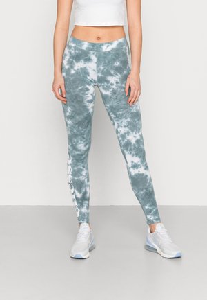 SOLOS TIE DYE - Leggings - green/white