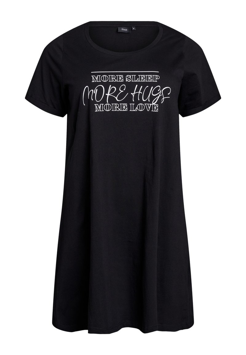 Zizzi Noćna košulja - black more hugs