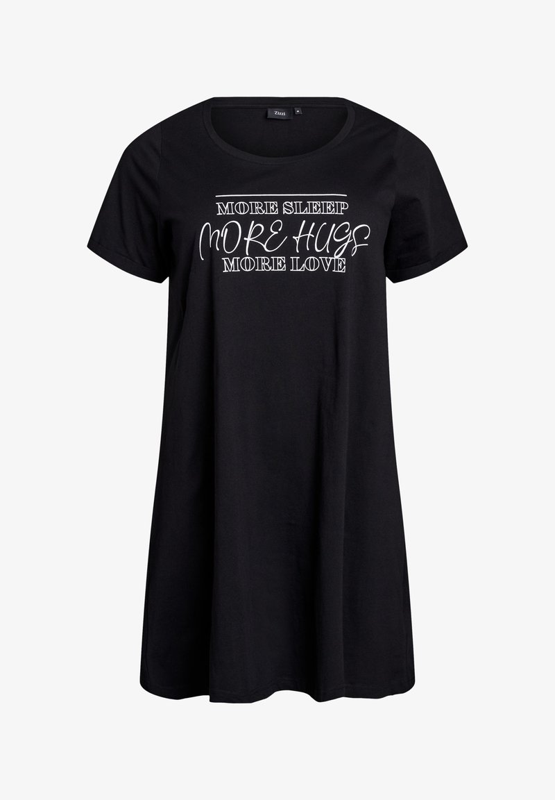 Zizzi Camicia da notte - black more hugs