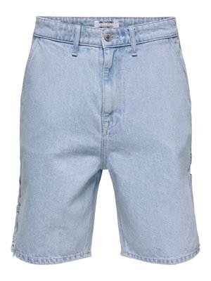 Only & Sons, Denim ONSEDGE Mid waist Straight Fit - Jeans Shorts - light blue denim