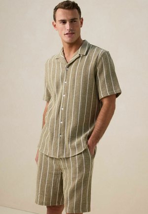 GESTREIFTES - Chemise - hellgrün