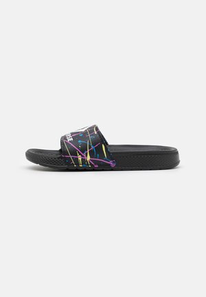 ALL STAR SLIDE SPLATTER PRINT UNISEX - Klapki - black/light zitron/white