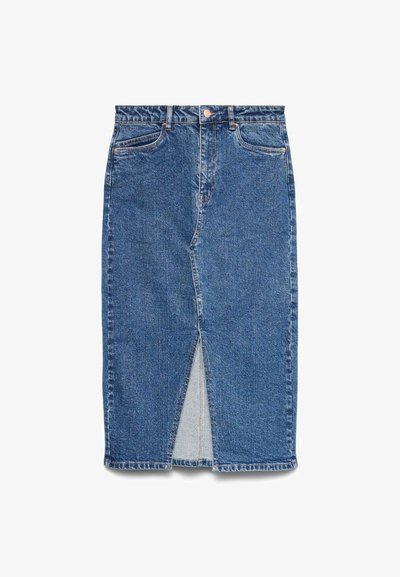 VMVERI CALF - Jupe crayon - medium blue denim