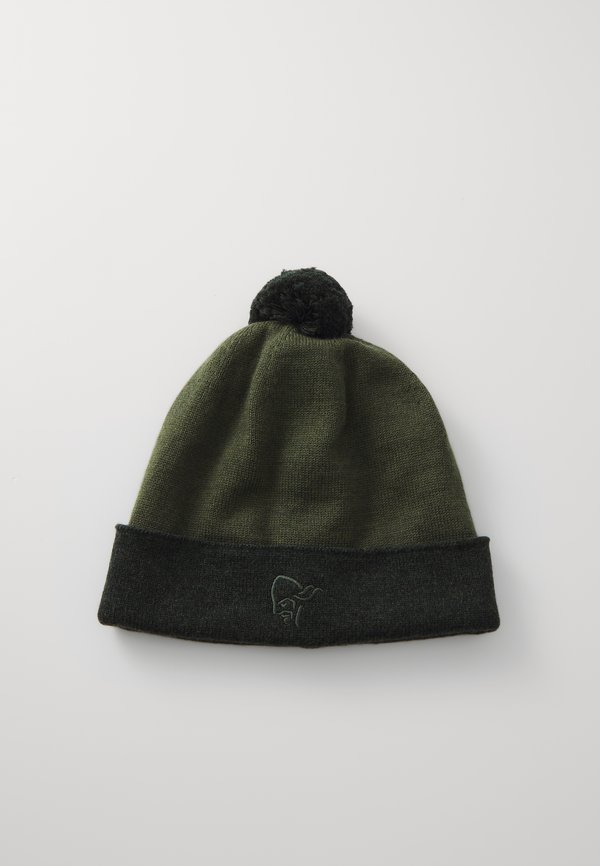 /29 MID MERINOULL POM BEANIE - Mütze - olive night melange