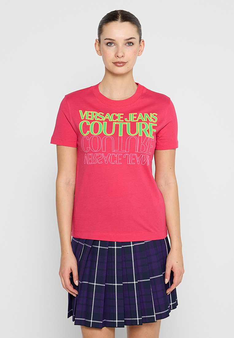 Versace Jeans Couture T-shirt print donkerroze