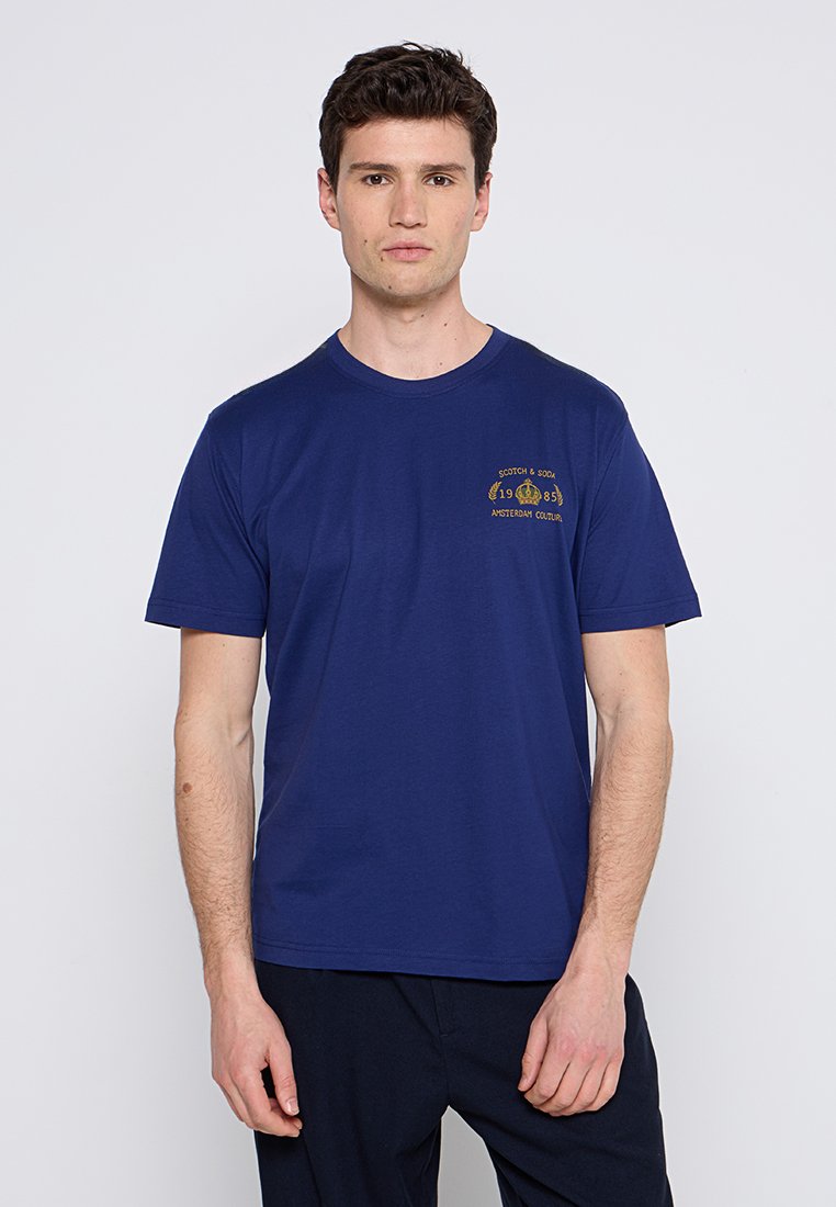 Scotch & Soda T-shirt print blauw