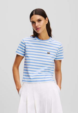 IKON STRIPE BOXY - Print T-shirt - ultramarine cream stripe