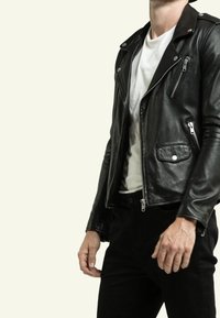 Serge Pariente Lederjacke - black