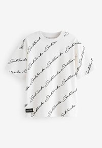 Next SHORT SLEEVE GRAPHIC 3 PACK STANDARD - Triko s potiskem - black white green sub5cribe