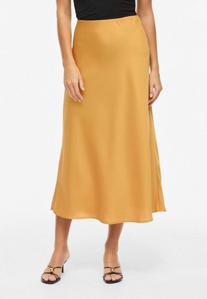 VIELLETTE MIDI - Jupe trapèze - amber gold-coloured