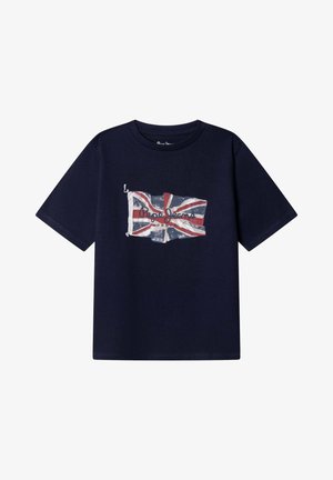 Pepe Jeans, PEPE JEANS PRINT T-SHIRT UNION JACK TEE W - T-shirt con stampa - dulwich blue