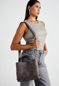 Weekday COATED TANK - Μπλούζα - metallic beige