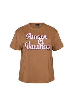 Zizzi, T-shirts print - braun