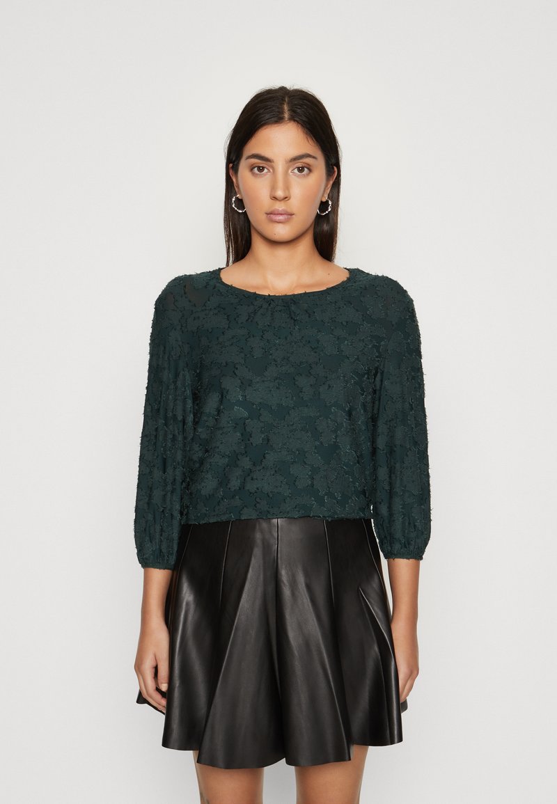 JDY JDYTRISS 3/4 FLOWER - Μπλούζα με μακριά μανίκια - scarab