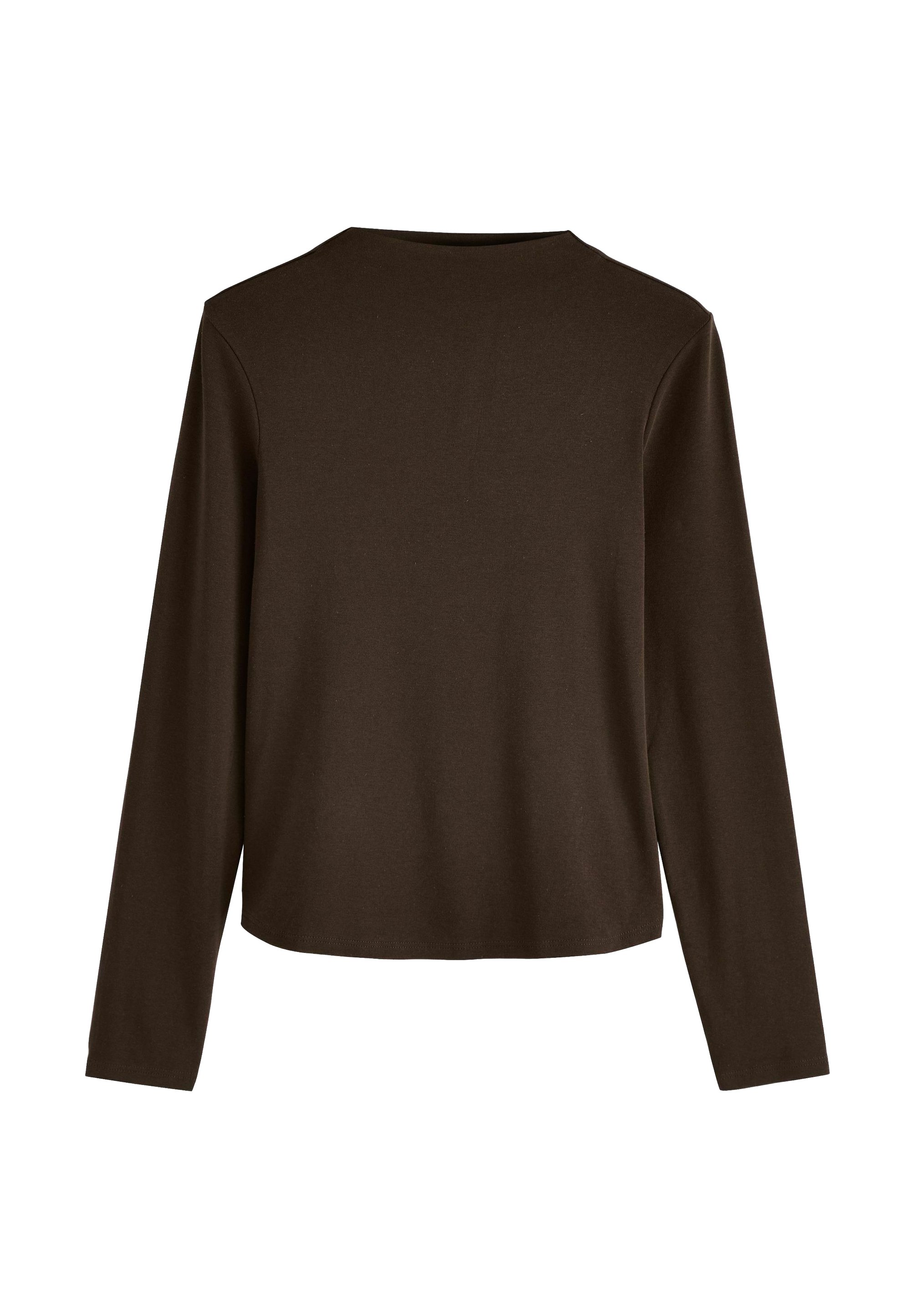 Next MOCK NECK LONG SLEEVE Maglietta a manica lunga brown