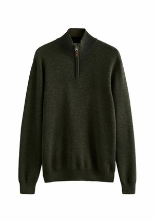 ZIP NECK REGULAR FIT - Džemper - olive green