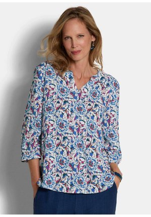 BLUMENMUSTER - Bluse - blue patterned