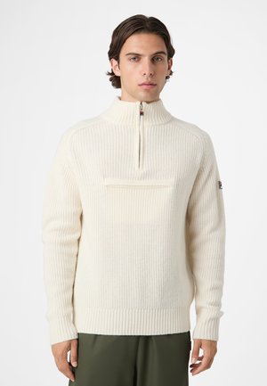 Fila APPAREL GIOVANNI HALF-ZIP SAILING SWEATER - Striktrøje - egret