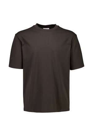 Lindbergh, O NECK TEE OVERSIZE - T-shirt basic - ebony brown
