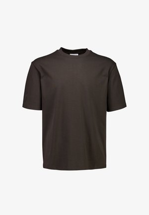 Lindbergh, O NECK TEE OVERSIZE - T-shirt basic - ebony brown