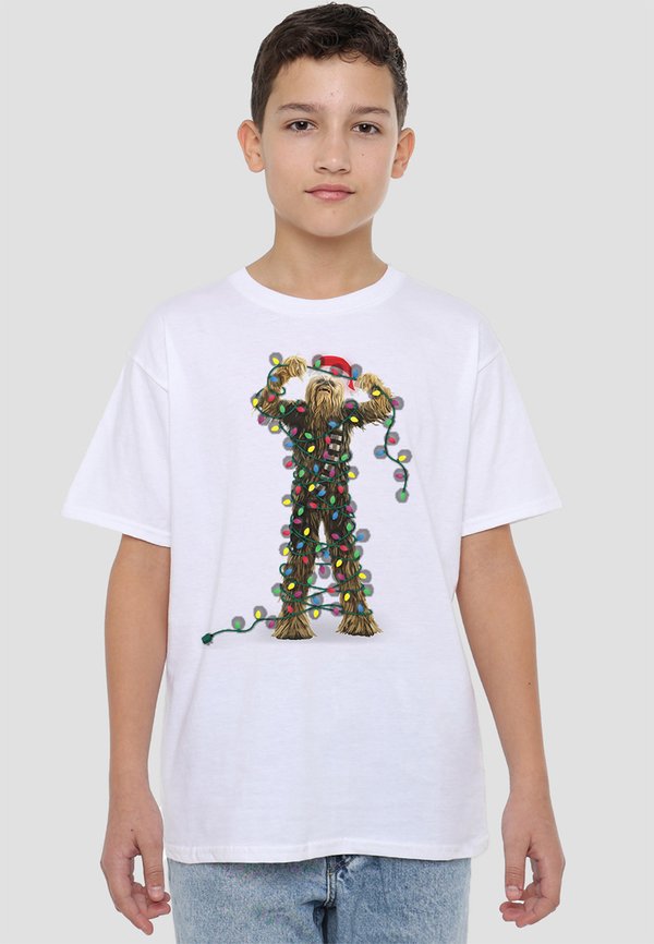 STAR WARS CHRISTMAS CHEWBACCA TANGLED LIGHTS - T-Shirt print