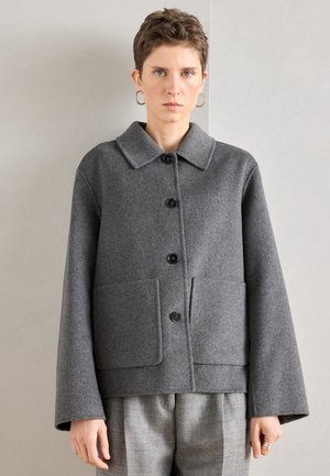 SHIRT JACKET PATCHED POCKETS - Jachetă subțire - warm granite melange