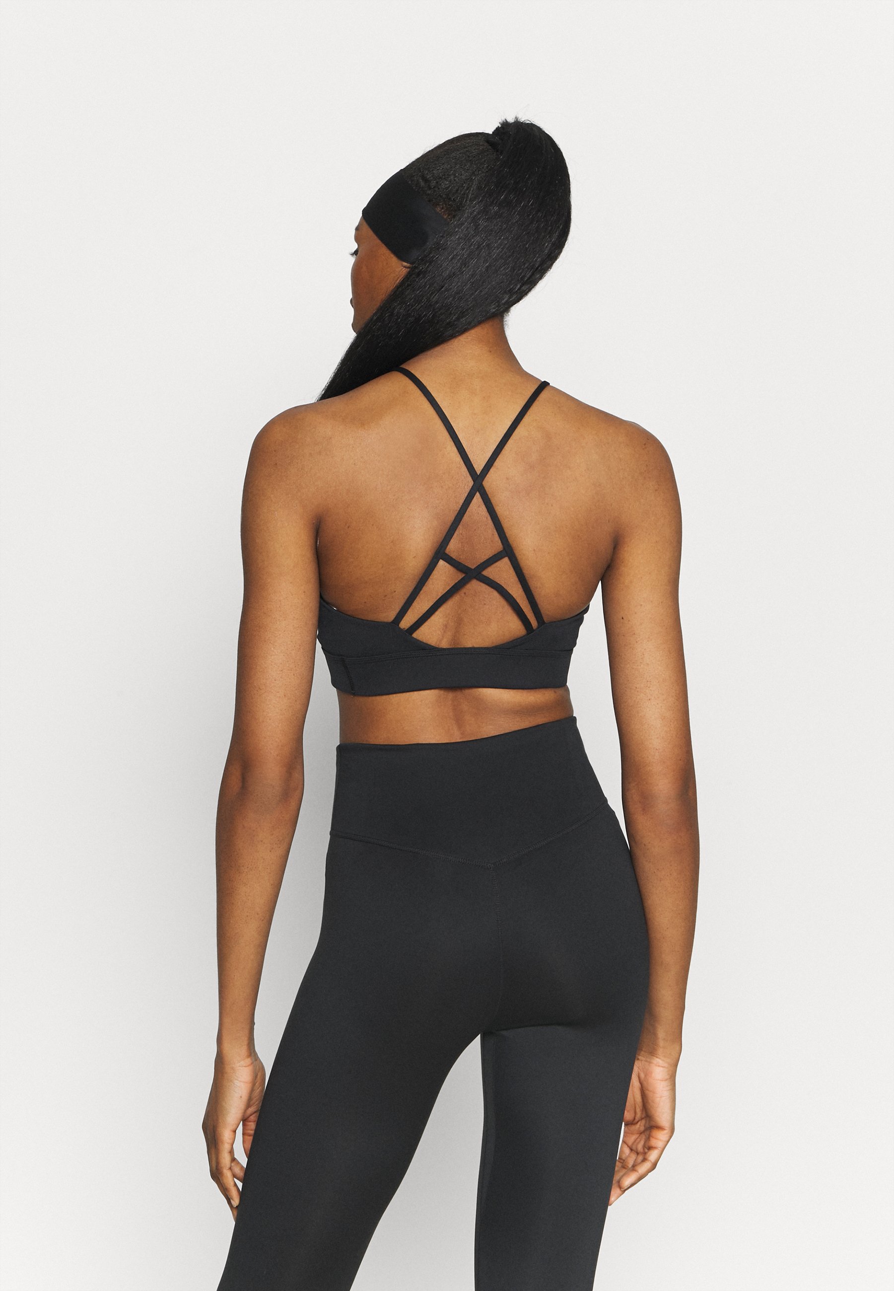 Nike Performance INDY RAINBOW BRA - Light support sports bra -  black/white/black - Zalando.co.uk