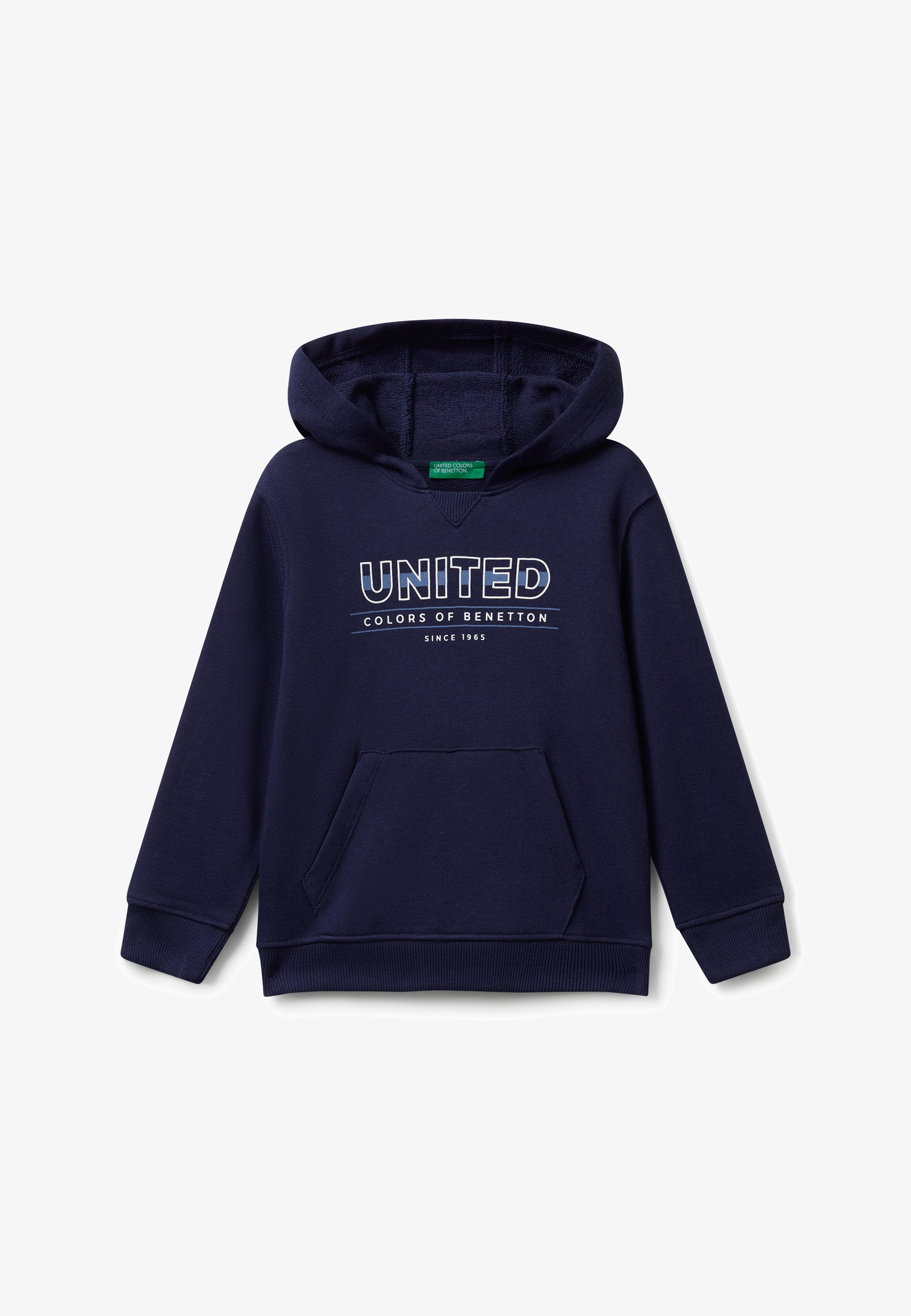 United Colors of Benetton HOODIE Felpa con cappuccio blue/blu