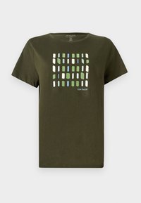 CREW NECK - T-shirt imprimé - deep forest green