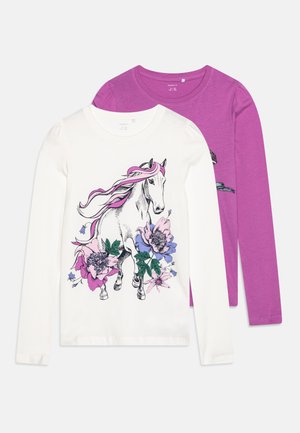 NKFRUIA CAMP 2 PACK - Camiseta de manga larga - iris orchid/jet stream