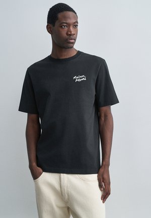 Maison Kitsuné HANDWRITING COMFORT TEE - Lihtne T-särk - black/white
