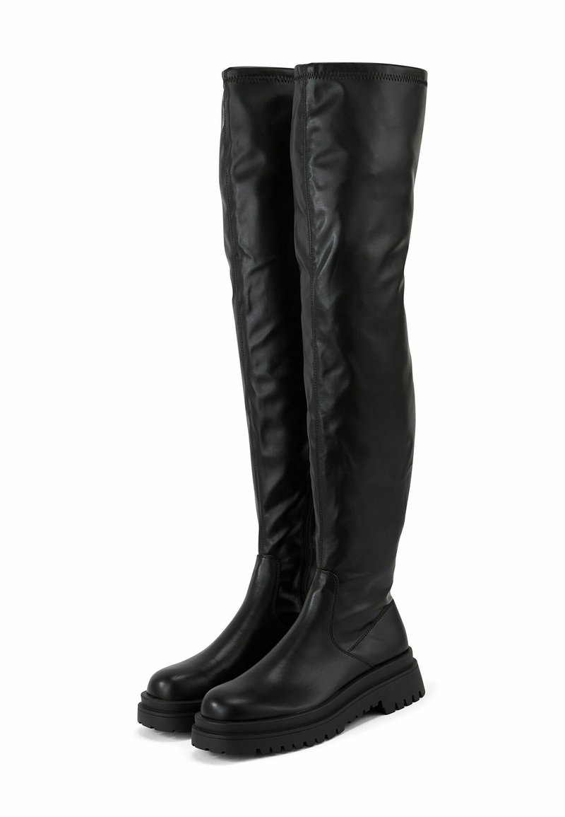 MIT PROFILSOHLE - Botas mosqueteras - schwarz/negro Zalando.es