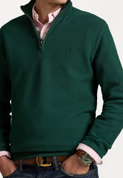 Polo Ralph Lauren KNIT COTTON QUARTER ZIP JUMPER - Trui - vintage pine