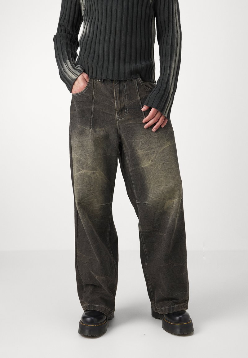 Jaded London WASHED RAZOR - Straight leg jeans - black - Zalando.co.uk 