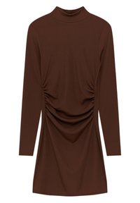 PULL&BEAR Fodralklänning - brown