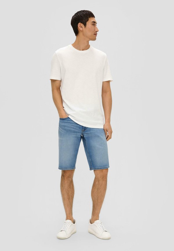 REGULAR FIT MID RISE - Jeans Shorts - blau