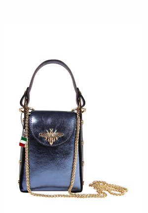 UMHÄNGE - Handtasche - blau metallic