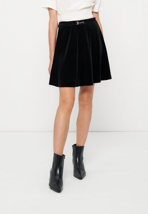 Anna Field by Zalando, VELVET MINI SKIRT - Минипола - (black)