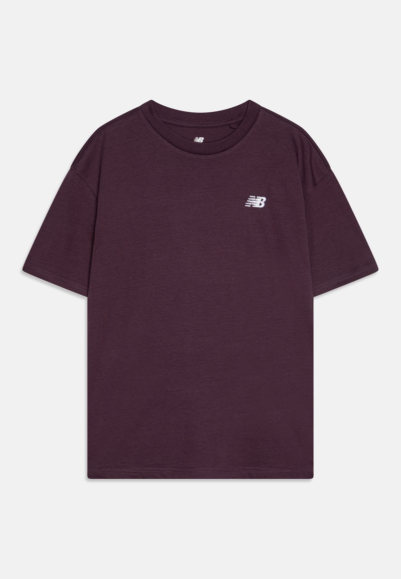 New Balance BOYS SMALL LOGO - T-shirt básica - plum brown