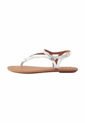 FOREVER COMFORT PLAIT TOE POST - Zehentrenner - silver