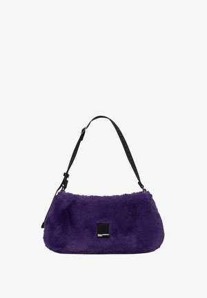 Karl Lagerfeld Jeans, KARL LAGERFELD JEANS SHOULDER BAG BOX LOGO FURRY - Bolso de mano - prism violet