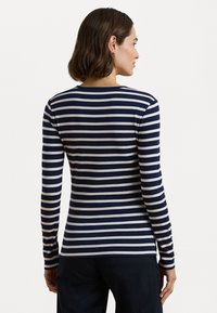 Lauren Ralph Lauren STRIPED STRETCH COTTON LONG SLEEVE TEE - Top s dlouhým rukávem - refined navy/white