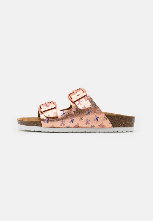 Pantolette flach - rose gold