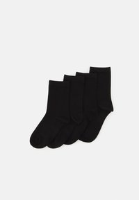 PLAIN 4 PACK - Socks - black