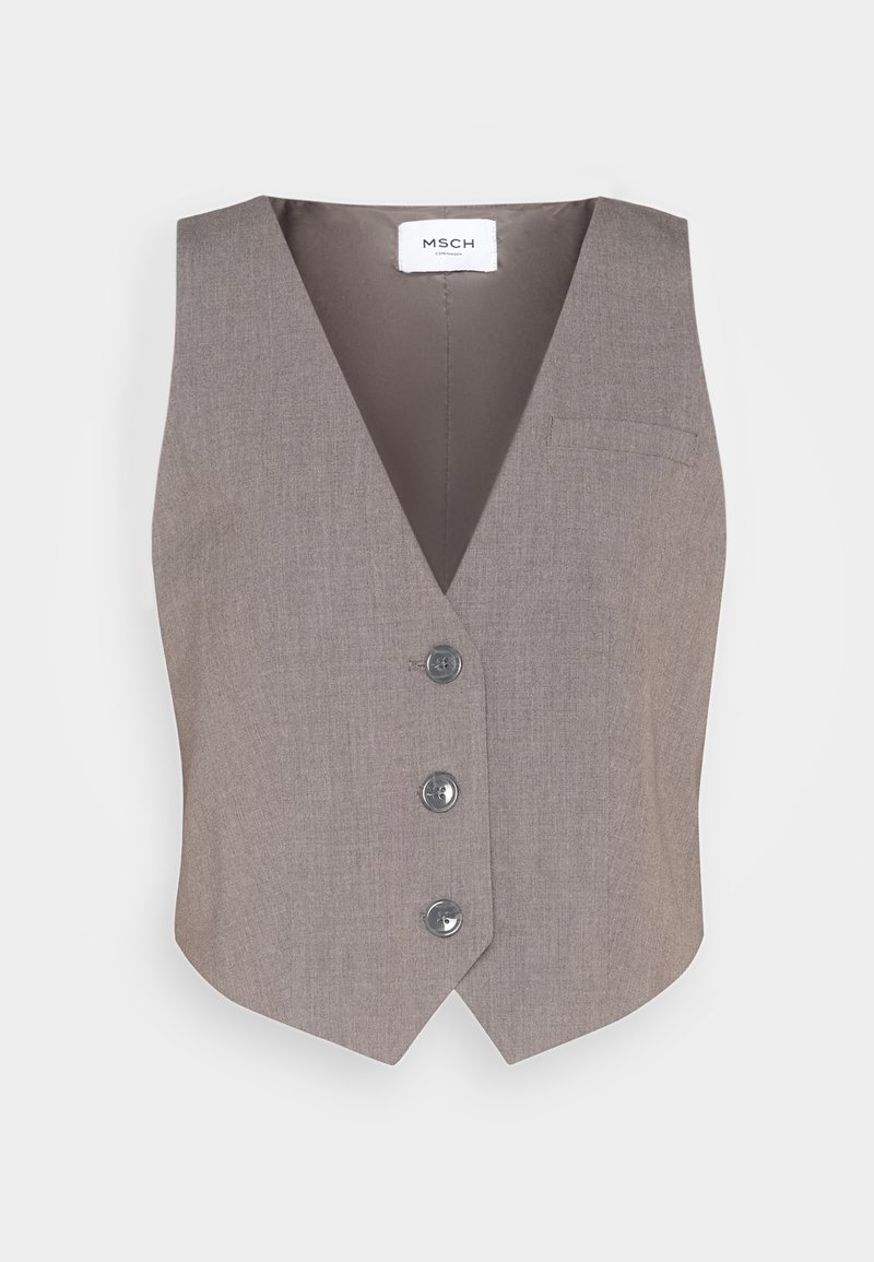MSCH Copenhagen WAISTCOAT - Weste - grey melange/grau - Zalando.de