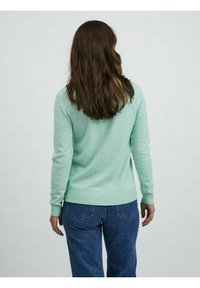 VILA VIRIL L/S V-NECK TOP - Camisola - grayed jade