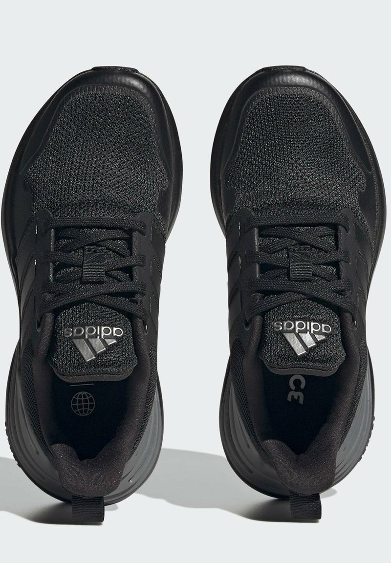 adidas Performance RAPIDASPORT BOUNCE LACE - Road running shoes - core  black core black iron metallic/black - Zalando.co.uk