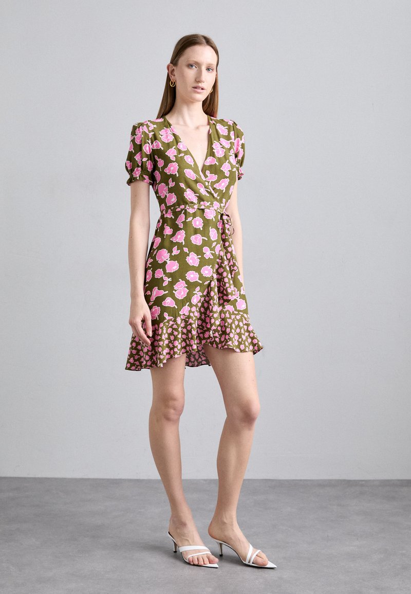 Diane Von Furstenberg Pink Wrap Dress Diane Von Furstenberg EMILIA