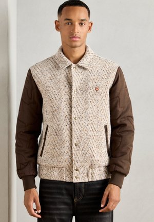 VARSITY SPORTS JACKET - Bomberjacke - taupe melange